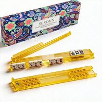 Nouvel ensemble de mahjong américain en acrylique personnalisable avec règle de déplacement antidérapante, plusieurs couleurs disponibles, idéal pour les rassemblements et les cadeaux