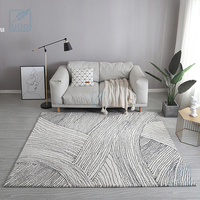 UOO Maßgefertigter Chinesischer Teppich-Hersteller Nordischer Schlichter Maschinell Bedruckter Waschbarer Großer Nylon-Teppich Tapete für Wohnzimmer
