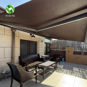 Encadrement extérieur <span class=keywords><strong>en</strong></span> aluminium Écran coulissant <span class=keywords><strong>Volet</strong></span> <span class=keywords><strong>roulant</strong></span> Couverture de fenêtre Pare-vent rétractable - Product Image 2