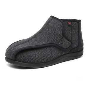 Zapatos cálidos de invierno para diabéticos para hombre, plantilla con forma de memoria, antideslizante, suave, punta redonda, ajustable, ancha - Product Image 4