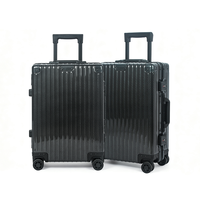 Valise de luxe pour ordinateur portable, à roulettes, texture carbone, coque rigide, antivol, étanche, diverses fonctionnalités disponibles