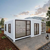 Maison conteneur pliable et extensible de 20 pieds ou 40 pieds, 2/3/4 chambres, salle de bain et cuisine intégrées