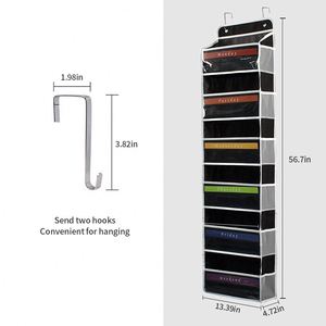 <b>Wall</b> <b>Mounted</b> Non-Woven Fabric Clothes Closet Stuffed Animal Storage Bag Wardrobe 6 Tier <b>Shelf</b> Over the Door Hanging Organizer - Product Image 2