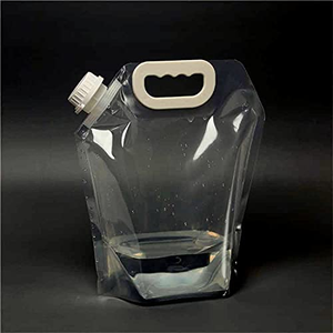 Sac d'eau pliable durable de 3 L en plastique transparent pour le stockage d'eau minérale et de bière – Contenant d'eau sécurisé pour le randonnée - Product Image 2