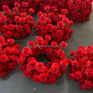 EG-WR-GR01 <strong>2026</strong> Natural White <strong>Rose</strong> Green Leaves Babys Breath Artificial Flowers Garland Wreath Ring Wedding Centerpieces Decor - Product Image 4
