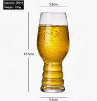 Gelas Bir Kaca Tebal dengan Logo Custom, Mug Bir Tahan Lama 330ml 440ml 500ml 660ml untuk Pub Bar