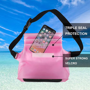 Custom Hot Selling 0.3mm PVC Waterproof Lightweight Folding Storage Outdoor Anti-Splashing Hard Handle <strong>Mobile</strong> Phone <strong>Bag</strong> Pouch - Product Image 4