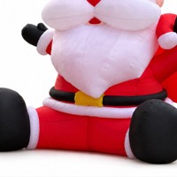 Père Noël gonflable lumineux, décoration de Noël gonflable publicitaire avec lumières LED et souffleur pour affichage commercial en centre commercial