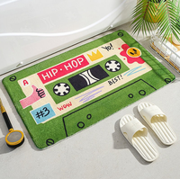 Tapis antidérapant imprimé rétro cassette pour salon, couverture de canapé, tapis absorbant pour porte de salle de bain, tapis décoratif antidérapant pour chambre à coucher