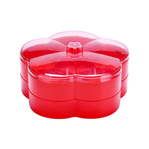 Plato <span class=keywords><strong>de</strong></span> Frutas Transparente <span class=keywords><strong>de</strong></span> Doble Capa con Diseño Minimalista en Forma <span class=keywords><strong>de</strong></span> Flor para Bodas y Año Nuevo, Caja <span class=keywords><strong>de</strong></span> Dulces para el Hogar, para Nueces, Semillas <span class=keywords><strong>de</strong></span> Melón - Product Image 5