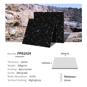 Gạch Sứ Đá Cẩm Thạch Gốm Phòng Tắm Gạch Sứ Bóng Siêu Đen - Product Image 2