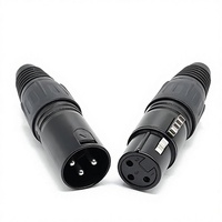 Équipement audio-vidéo professionnel, modèle Qiao YPC-1080, connecteur XLR mâle et femelle à 3 broches, connecteur en cuivre plaqué argent