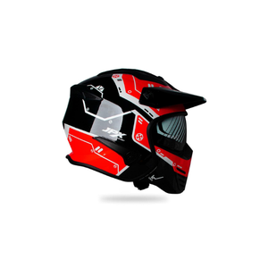 El casco modular JPX MX 726 R presenta un elegante diseño integral con el motivo MX 10, que ofrece una protección superior y versatilidad. - Product Image 1