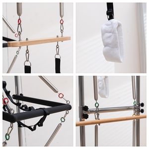 Máquina Reformer Clásica Multifuncional para Rehabilitación, Mesa <span class=keywords><strong>de</strong></span> Trapecio y <span class=keywords><strong>Cama</strong></span> Oscilante con Sistema <span class=keywords><strong>de</strong></span> Torre Robusto para Uso Terapéutico - Product Image 6