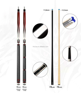 Jflowers JFGD-W Win Queue de billard en fibre de carbone avec incrustations d'ormeau et de coquillage, 12,5 mm, faible déflexion, avec étui - Product Image 1