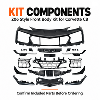 Pare-chocs avant style Z06 pour Chevrolet Corvette C8 2020-2024, kit de carrosserie de mise à niveau, conversion de lifting de véhicule