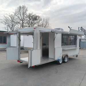 Remorque de restauration mobile 2026 en promotion avec véranda et foyer barbecue, personnalisable pour la restauration événementielle - Product Image 1
