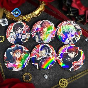 <span class=keywords><strong>Persona</strong></span> <span class=keywords><strong>5</strong></span> <span class=keywords><strong>Anime</strong></span> Metal Laser Badge Mercancía Ren Amamiya Sakura Futaba Makoto Niijima Estilo japonés - Product Image 2