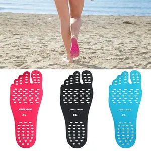 Plantilla de playa Desechable Uso diario Almohadillas de protección para pies descalzos Calcomanía para pies desnudos Summer Fun Stick on Foot Pads