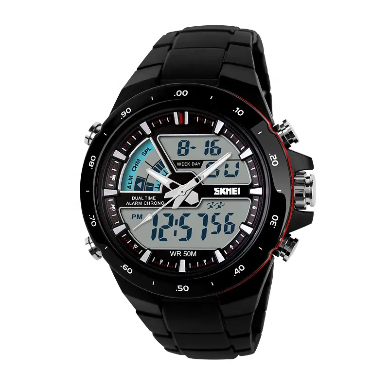 Custom Sports Amazon SKMEI 1016 PC Strap Alarm Analog Digital Waterproof 50 Meters Wrist Stopwatches