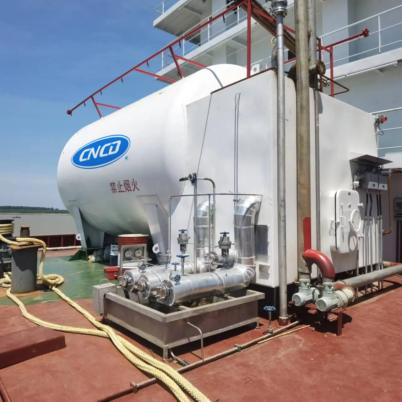Tangki bahan bakar laut Lng Vacuum baja tahan karat Kustom Pabrik