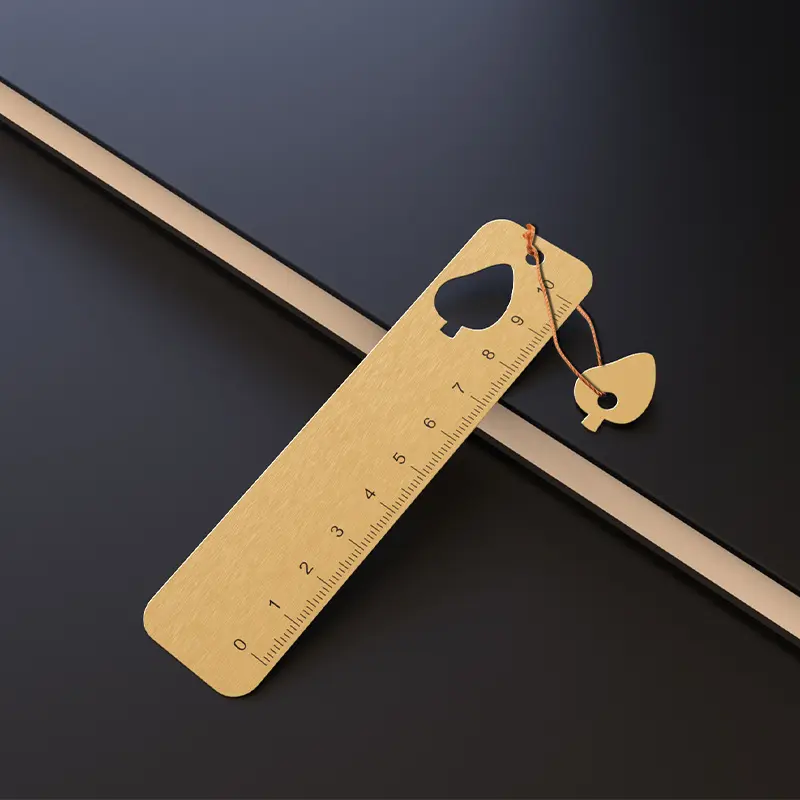 Nuovo design personalizzato moda segnalibro in metallo placcato oro smalto morbido taccuino semplice segnalibro a righe per bambini