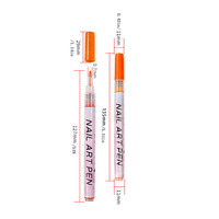 Stylos à ongles en PVC 12 couleurs, pointe 0,5 mm/0,7 mm, pour la décoration des ongles, outils de dessin pour usage quotidien, lot individuel