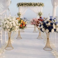 Bouquet de roses et de jacinthes artificielles de 40/60/80 cm, grande boule de fleurs, centre de table, couronne de bougies, décoration de mariage, chemin de table