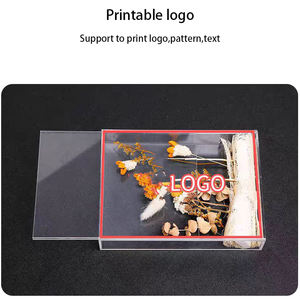 Kotak bunga akrilik transparan DIY vas plastik dekorasi bunga kering bingkai foto peringatan untuk Hari Valentine bunga abadi - Product Image 3