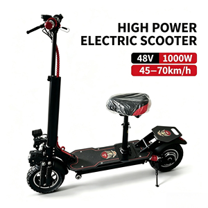 สกู๊ตเตอร์ไฟฟ้าความเร็วสูงสำหรับผู้ใหญ่ 1000W ขับเคลื่อนล้อเดียว ยาง 11 นิ้ว 48V 15Ah-20Ah พับได้ พร้อมเบาะนั่ง กันน้ำ - Product Image 4