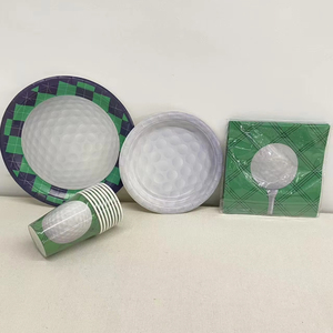 Assiettes en papier jetables DAMAI, assiettes en papier sur le thème du sport, assiettes en papier sur le thème du tennis - Product Image 1