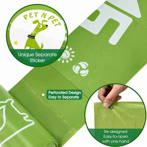 Scented Biodegradable Dog Poop Bags Lavender Fragrance Leak Proof Thick Disposable Pet Waste Bags on Roll - Product Image 2