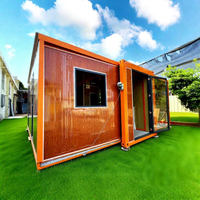 Maison conteneur modulaire de luxe moderne en panneaux sandwich, 20 m², villa préfabriquée extensible, chambre, bureau, maison de vacances, facile à assembler