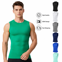 Débardeur Homme Premium Sans Manches Coupe Ajustée Élastique Séchage Rapide Respirant Vêtement de Sport Personnalisé Impression Logo OEM