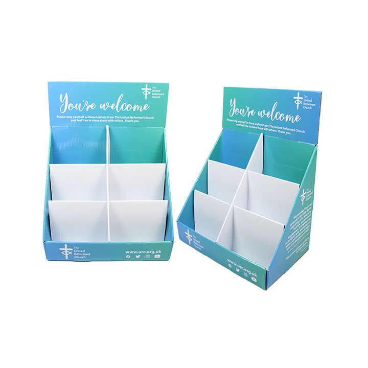 Custom Printed Eco-friendly Corrugated Cardboard Counter Display Boxes ...