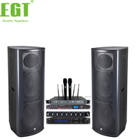 Haut-parleur passif pleine gamme EGT Dual 15 pouces, 3200W de puissance de crête, 4 ohms, haut-parleur audio professionnel pour scène extérieure et intérieure