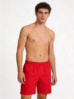 Shorts tissés imprimés respirants pour hommes, longueur genou, taille élastique avec poches