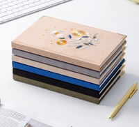 Carnet de notes A5 de haute qualité avec broderie, agenda, journal avec protège-coins en métal