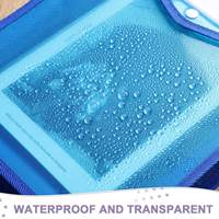 Classeurs en plastique personnalisés, transparents, portefeuille, enveloppe, documents, dossier extensible avec fermeture à pression, poche, format A4, étanche