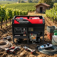2kw 3kw 5kw Open Frame Manual/Electric Start 110V-240V 50Hz Generator Las Diesel Portabel untuk Penggunaan Luar Ruangan
