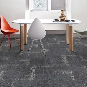 Eco-friendly black and white carpet tiles extra thick residential carpet tile interlocking loop pile carpet tiles indoor