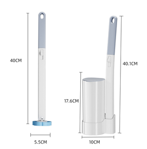 Spazzola per <span class=keywords><strong>WC</strong></span> in Plastica Usa e Getta con Supporto a Parete, Testine Sostituibili per una <span class=keywords><strong>Pulizia</strong></span> Completa e Conveniente - Product Image 5