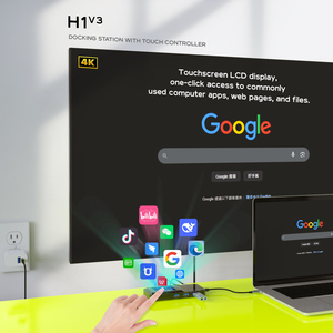 H1 8 cổng Type-C Dock với màn hình LCD cảm ứng | dòng Dock Chế Độ + chế độ hình nền | 4k, 100W PD, USB Hub, RJ45, SD/TF Đầu Đọc Thẻ - Product Image 3