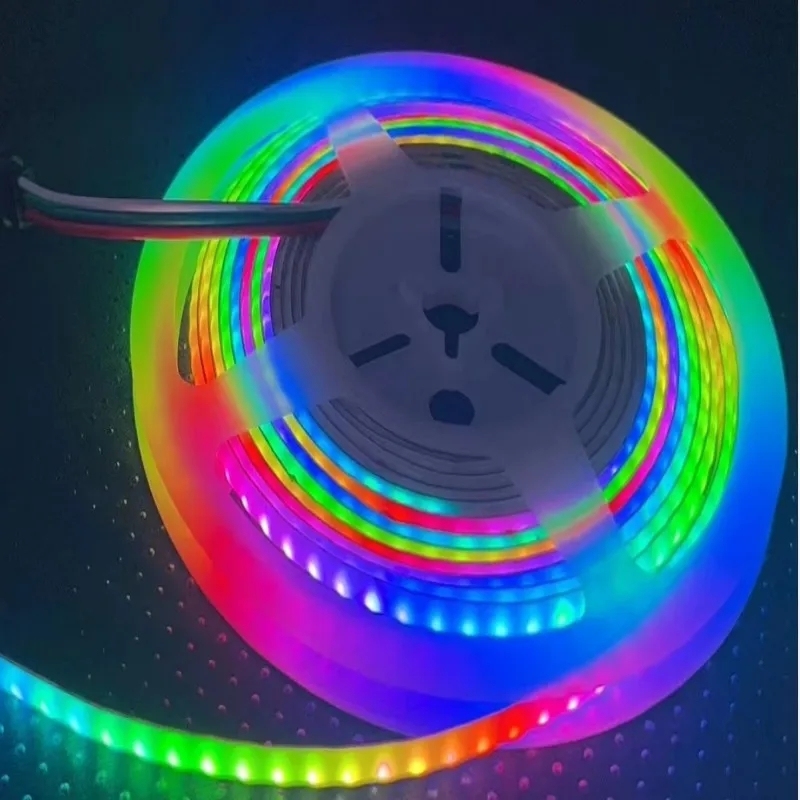 WS2812B 1838ic COB LED Strip Lights DC5V 5mm Full Color SPI RGB-IC 100/160LEDs Individually Addressable Smart Pixels Strip Light