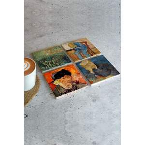 ชุดจานรองแก้วหิน 4 ชิ้น วินเซนต์ แวนโก๊ะ รุ่นตุรกี VanGogh01 ของพรีเมียมสำหรับโปรโมชั่น - Product Image 2