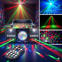 Lumière décorative de boule disco DJ, support DMX512, éclairage stroboscopique activé par le son pour piste de danse intérieure, anniversaire, Noël, mariage | YSH