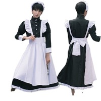 Tenue de Cosplay de Maid Sexy pour Femmes et Hommes-Costume de Robe de Maid Grande Taille avec Bandeau, Robe Uniforme Française pour Amoureux d'Anime