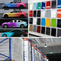 Film de protection de carrosserie automobile en vinyle PVC PET changeant de couleur, résistant aux UV, imperméable, anti-rayures, auto-adhésif pour carrosserie de véhicule