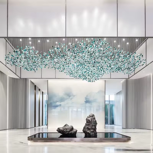 <span class=keywords><strong>Lampadario</strong></span> di Lusso Personalizzato di Alta Qualità in Cristallo Verde per Hall di Hotel, Ville, Centri Commerciali e Progetti di Design - Product Image 3