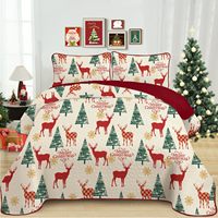 Housse de coussin en polyester imprimée numériquement avec des fleurs fraîches, ensemble de 3 pièces, doux, confortable, respectueux de la peau, durable, matelassé pour la maison